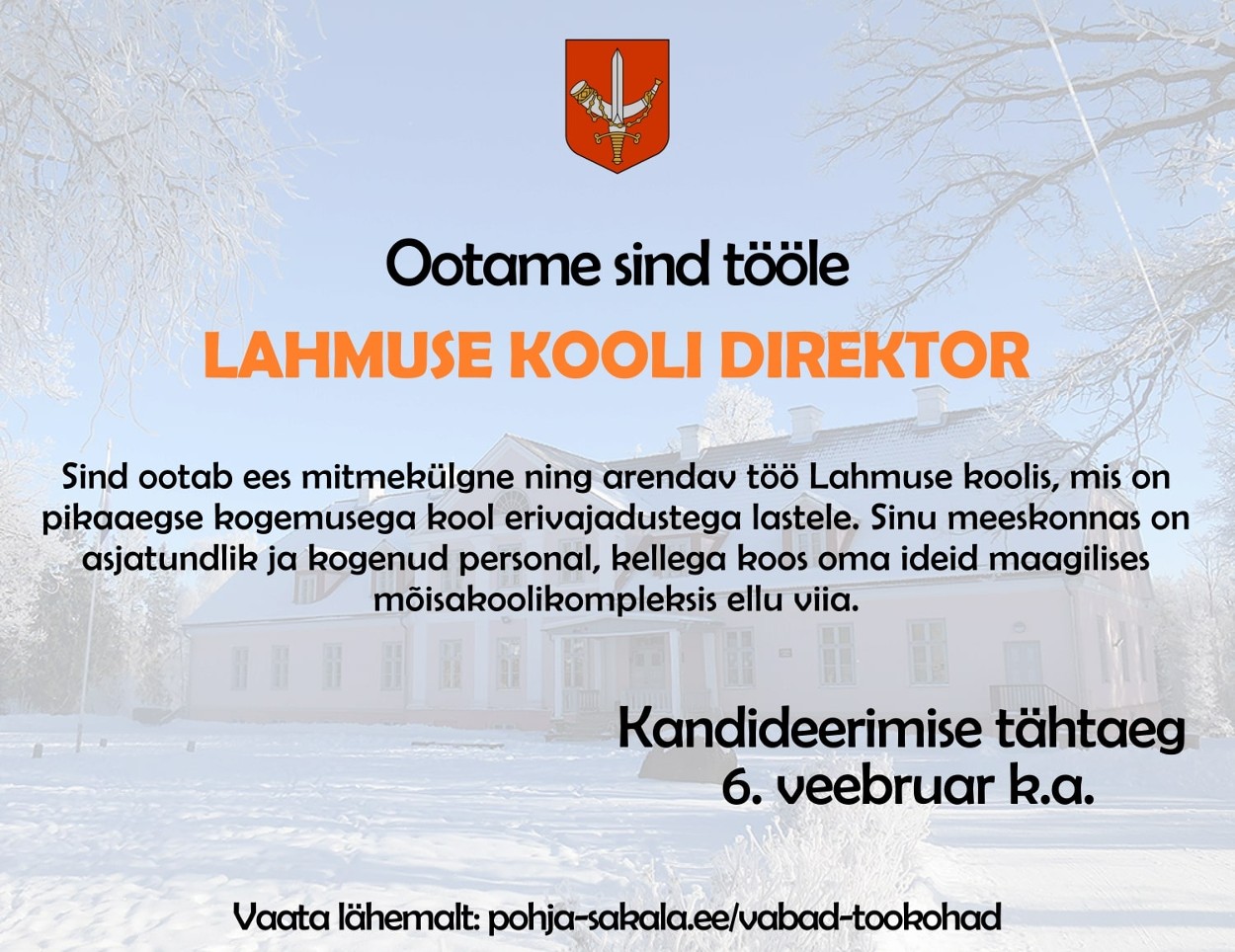 Lahmuse Kooli direktori töökuulutus